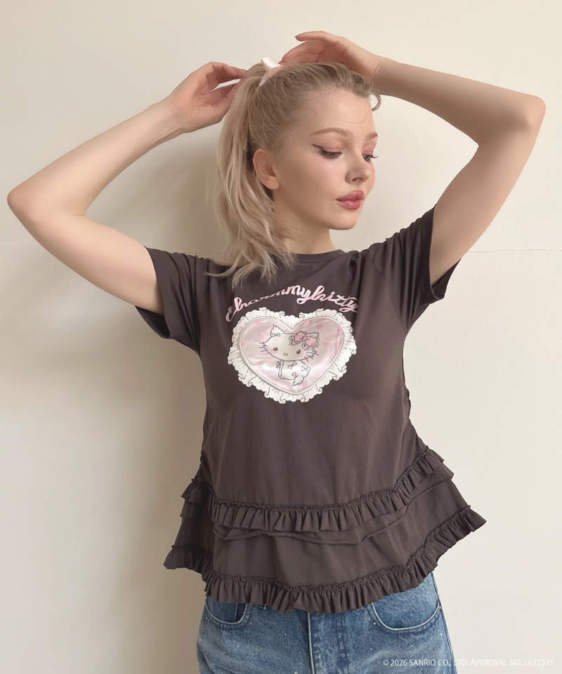 【CHARMMY KITTY】HEART TEE 詳細画像 ブラック 2