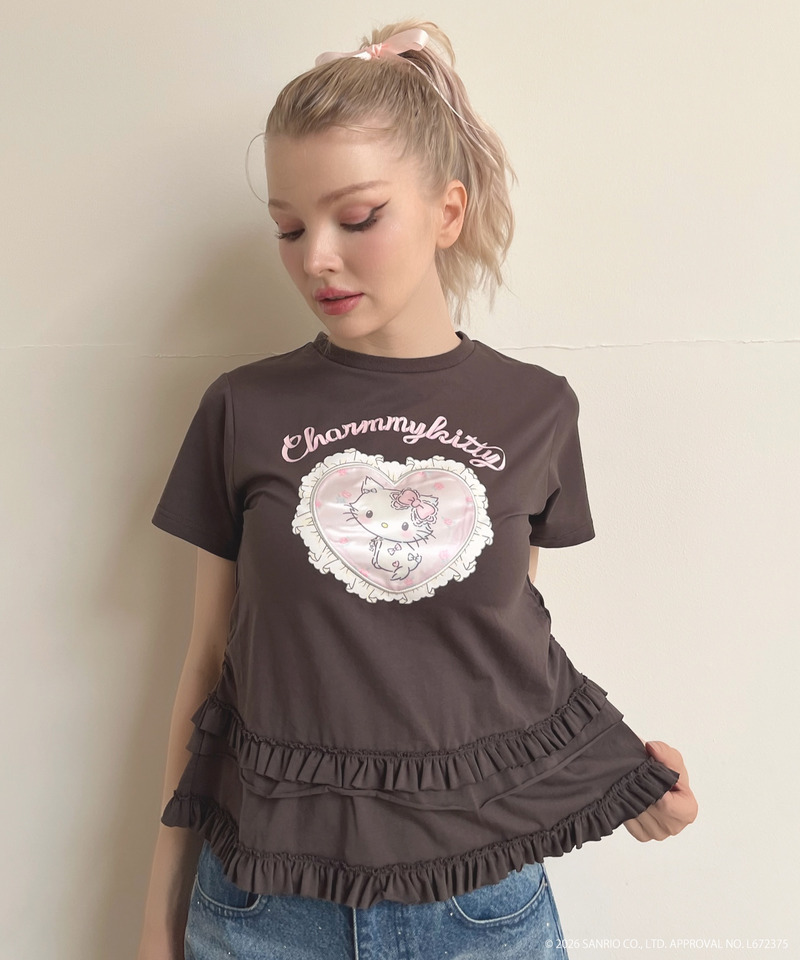 【CHARMMY KITTY】HEART TEE 詳細画像 ブラック 3