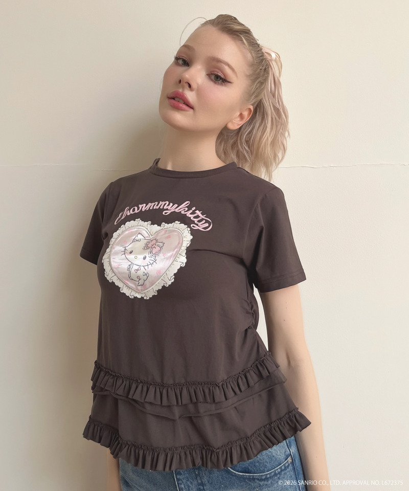 【CHARMMY KITTY】HEART TEE 詳細画像 ブラック 4