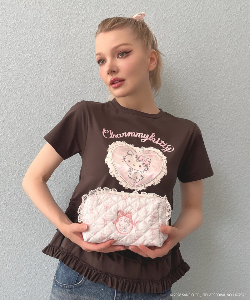 【CHARMMY KITTY】HEART TEE 詳細画像 ブラック 5