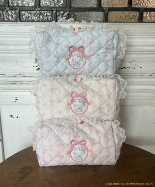 【CHARMMY KITTY】QUILTING APPLIQUE POUCH