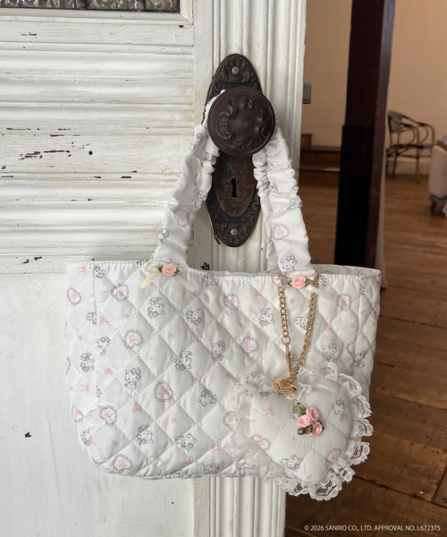 【CHARMMY KITTY】 QUILTING FRILL MINI BAG 詳細画像