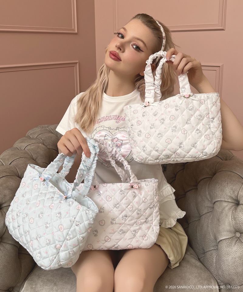 【CHARMMY KITTY】 QUILTING FRILL MINI BAG 詳細画像 オフホワイト 3