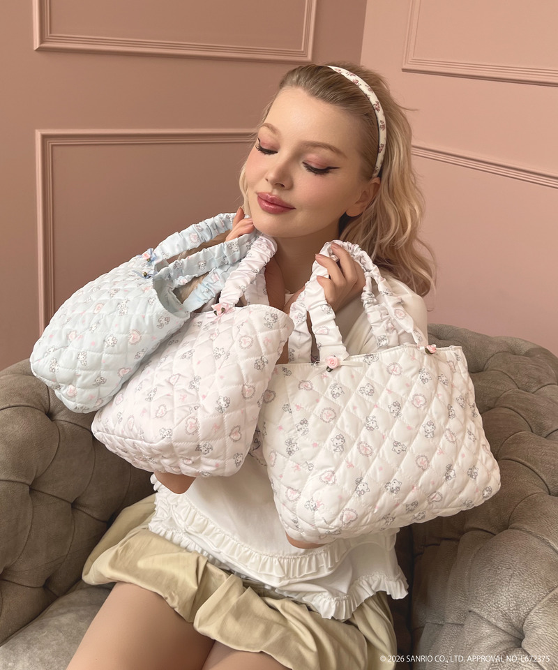 【CHARMMY KITTY】 QUILTING FRILL MINI BAG 詳細画像 オフホワイト 5