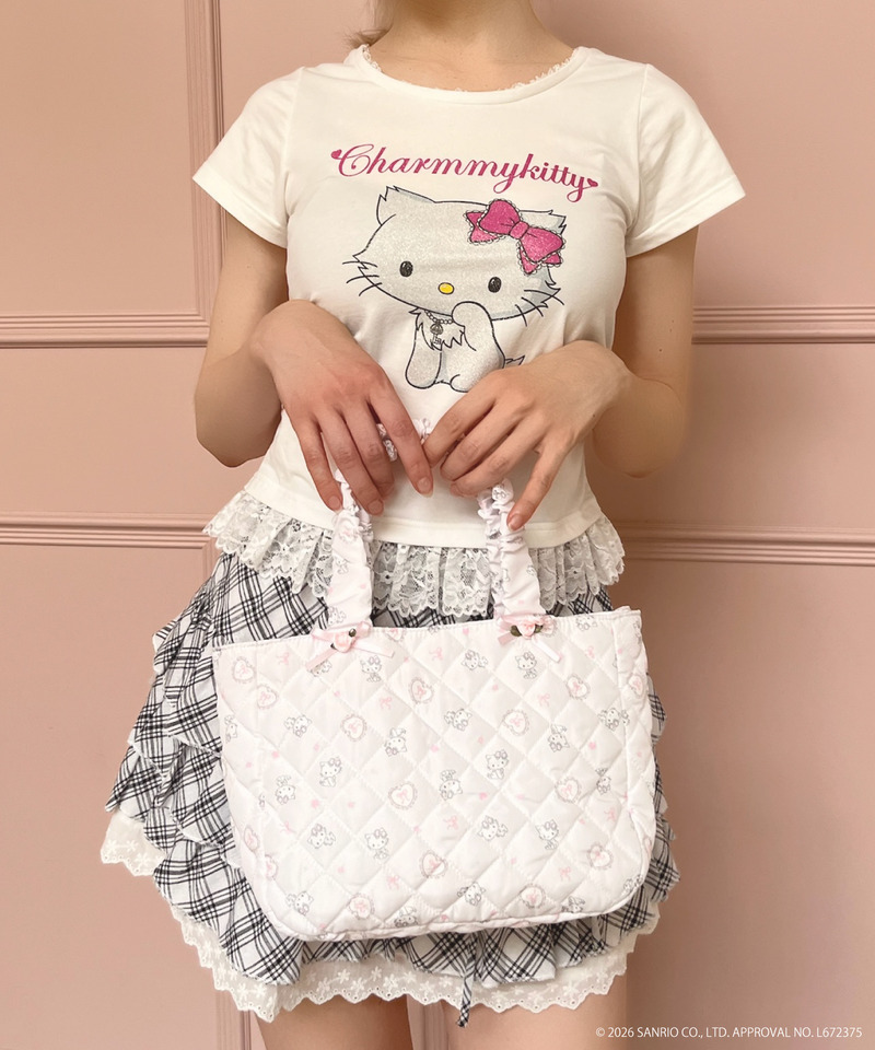 【CHARMMY KITTY】 QUILTING FRILL MINI BAG 詳細画像 ピンク 12