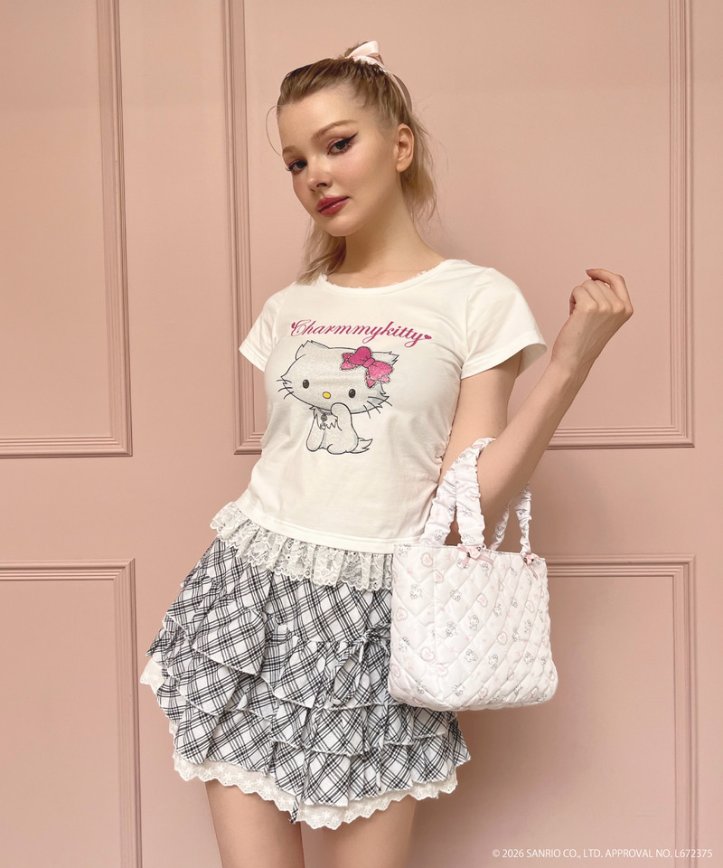 【CHARMMY KITTY】 QUILTING FRILL MINI BAG 詳細画像 ピンク 13