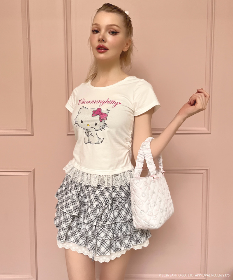 【CHARMMY KITTY】 QUILTING FRILL MINI BAG 詳細画像 ピンク 14