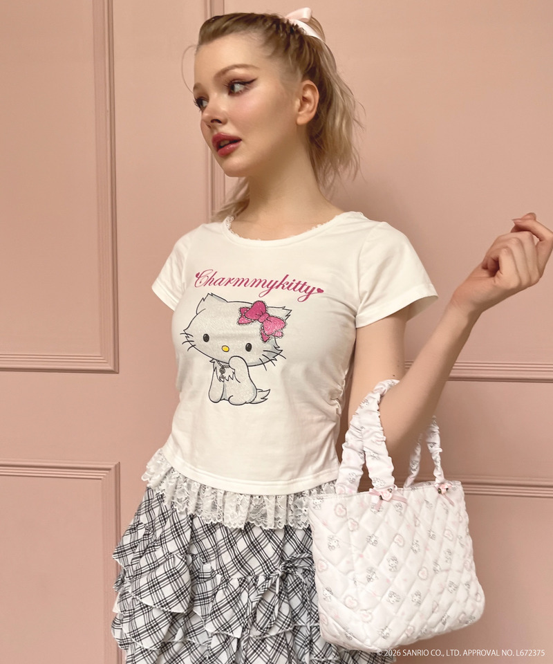 【CHARMMY KITTY】 QUILTING FRILL MINI BAG 詳細画像 ピンク 15