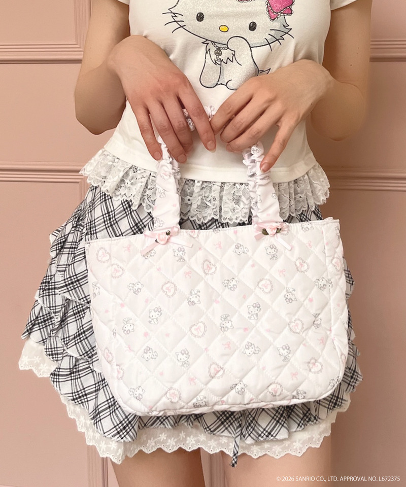 【CHARMMY KITTY】 QUILTING FRILL MINI BAG 詳細画像 ピンク 2