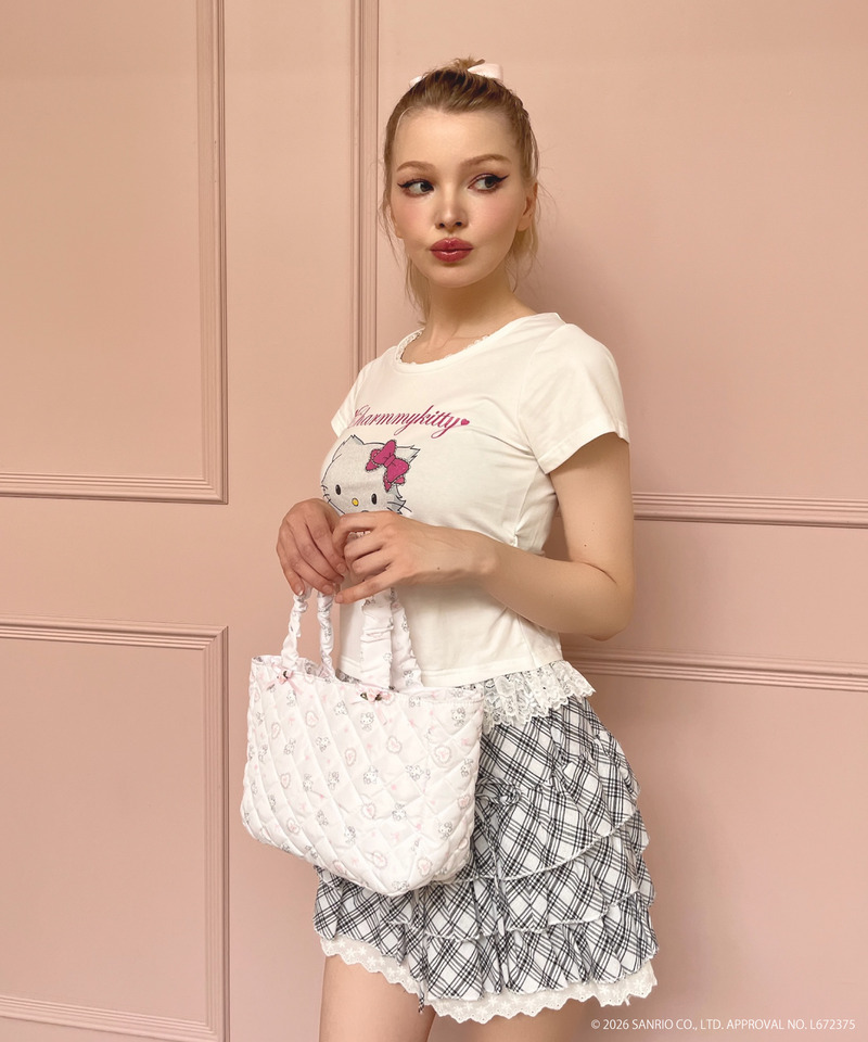 【CHARMMY KITTY】 QUILTING FRILL MINI BAG 詳細画像 ピンク 5