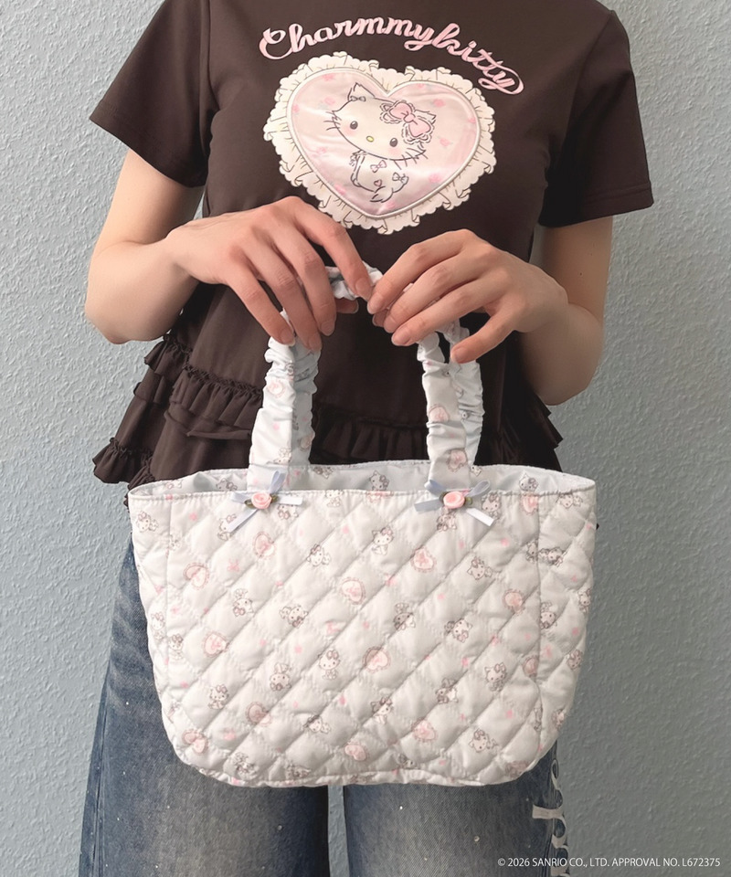 【CHARMMY KITTY】 QUILTING FRILL MINI BAG 詳細画像 ブルー 2