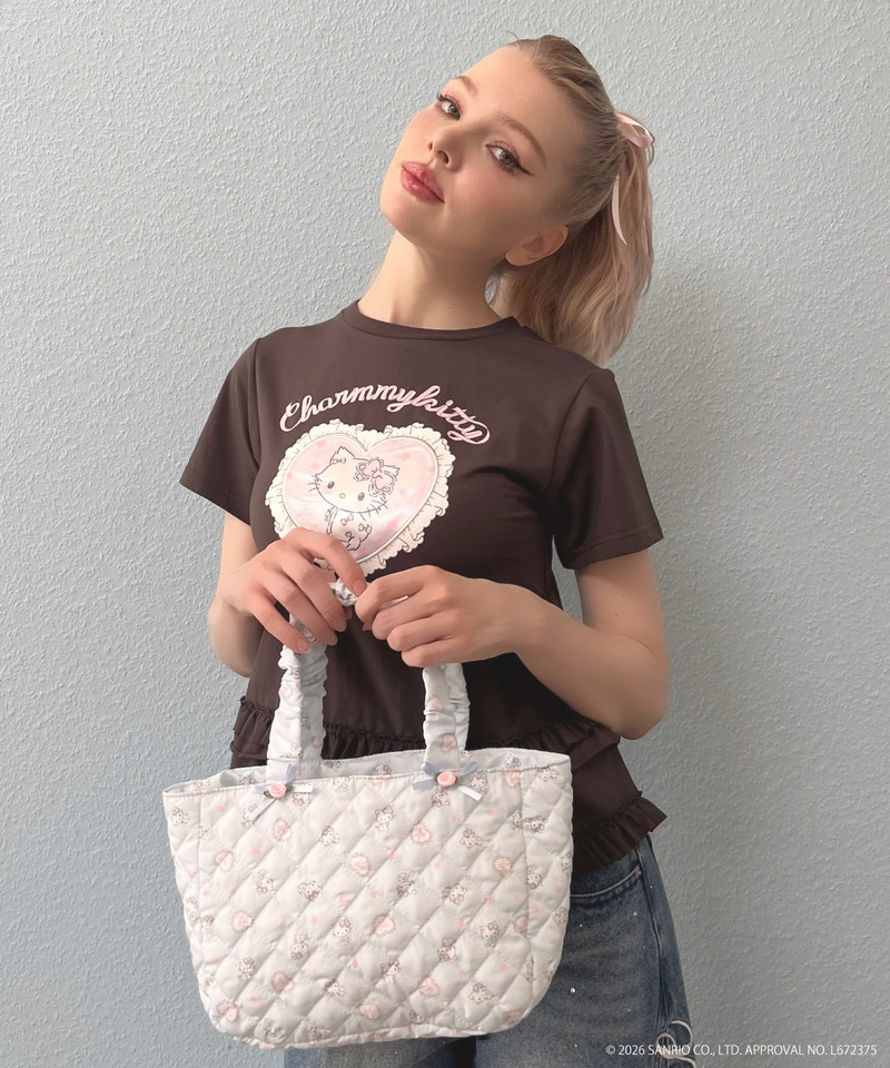 【CHARMMY KITTY】 QUILTING FRILL MINI BAG 詳細画像 ブルー 4