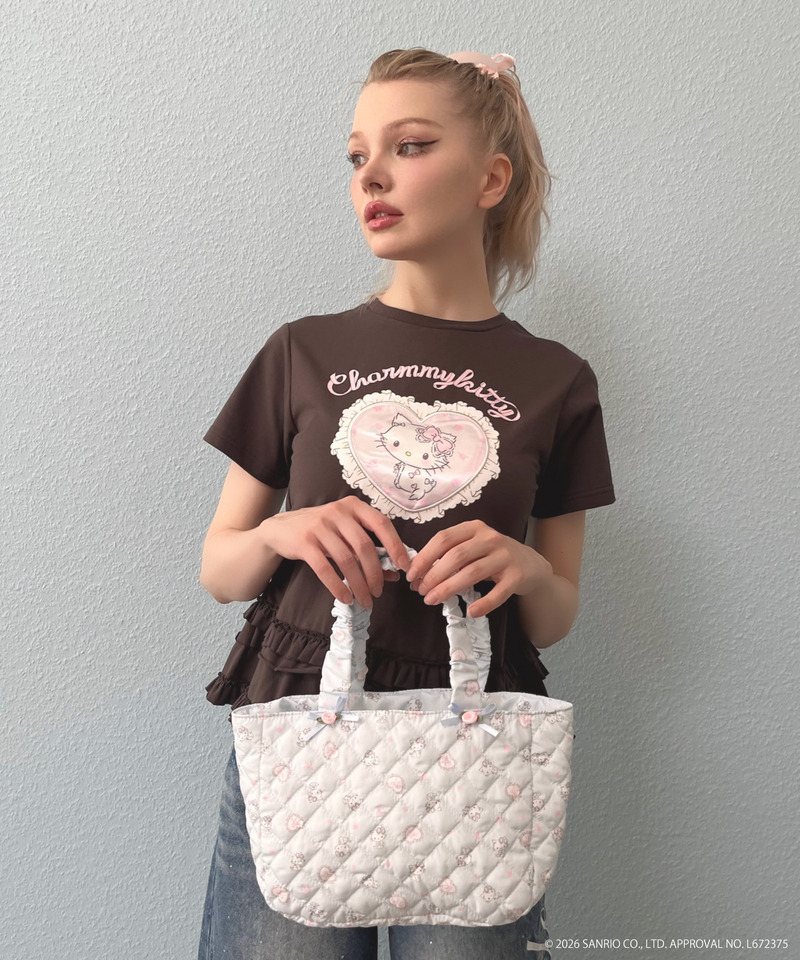 【CHARMMY KITTY】 QUILTING FRILL MINI BAG 詳細画像 ブルー 5