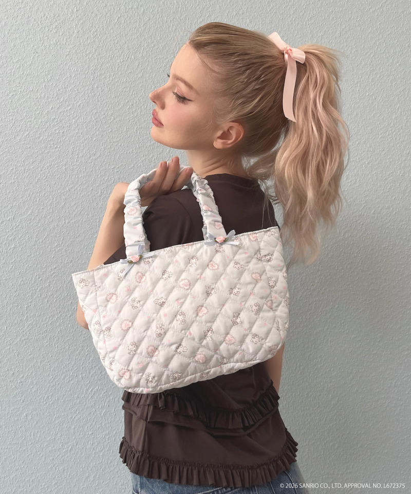【CHARMMY KITTY】 QUILTING FRILL MINI BAG 詳細画像 ブルー 6
