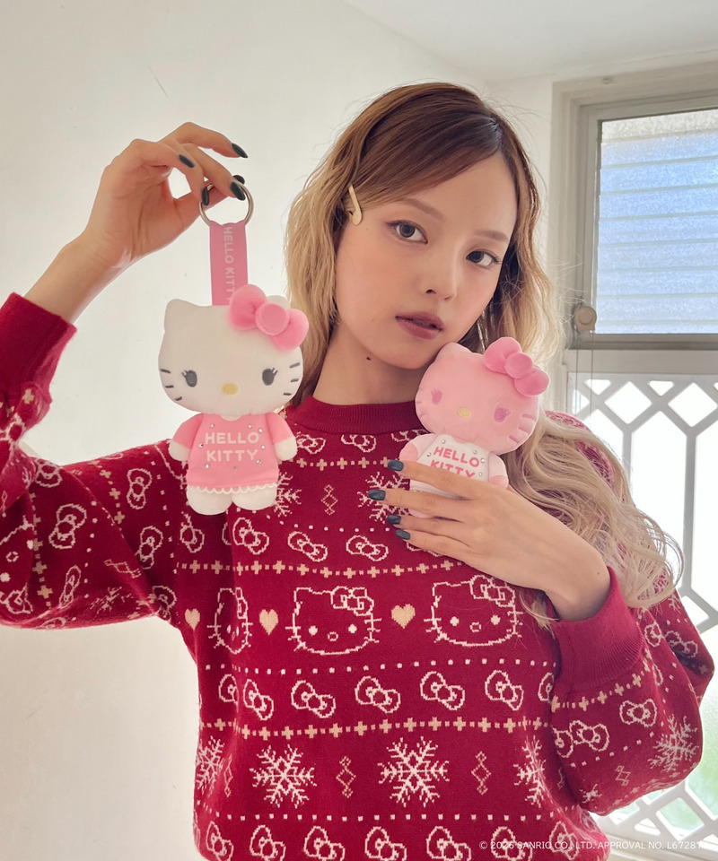 【HELLO KITTY】ぬいぐるみチャーム 詳細画像 オフホワイト 11