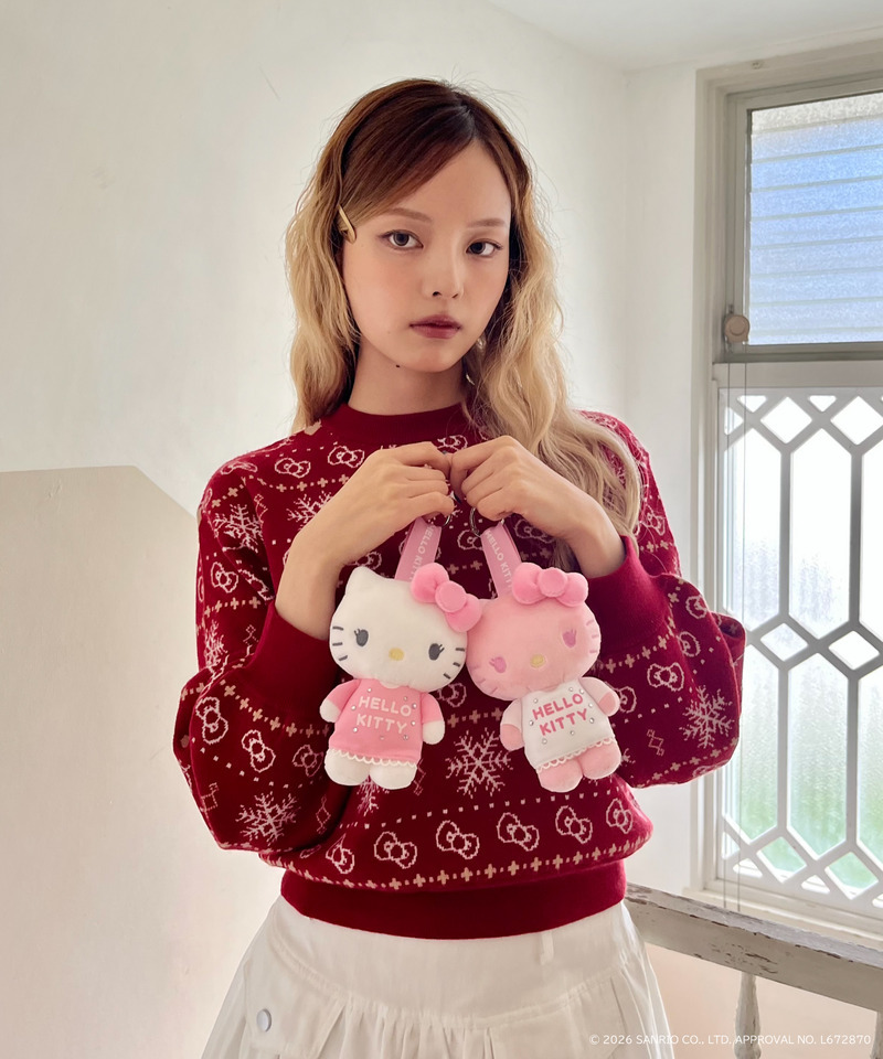 【HELLO KITTY】ぬいぐるみチャーム 詳細画像 オフホワイト 3