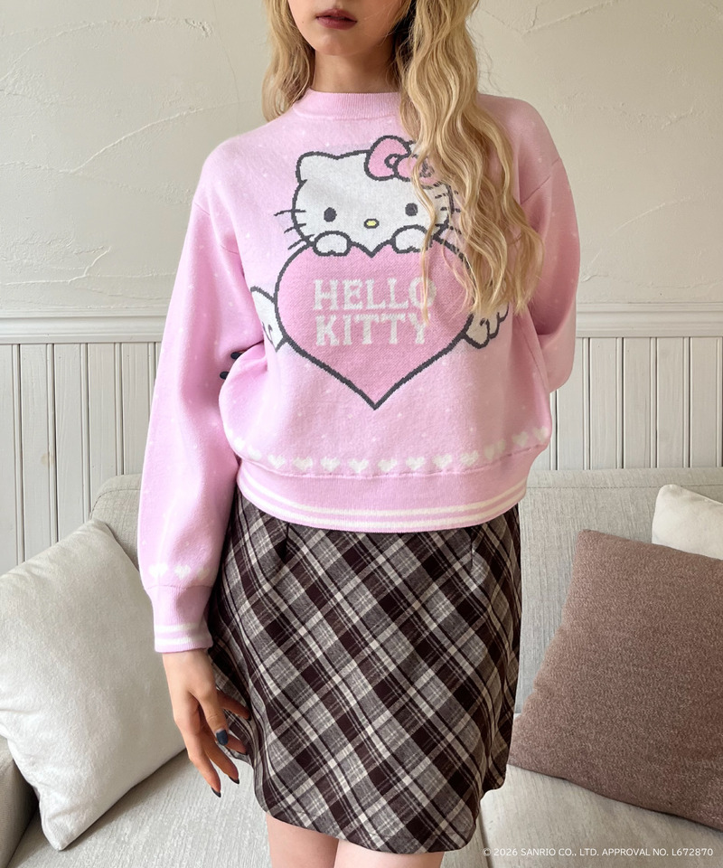 ANGEL【HELLO KITTY】HEART KNIT 詳細画像 ピンク 2