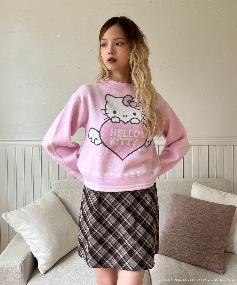 ANGEL【HELLO KITTY】HEART KNIT 詳細画像 ピンク 9