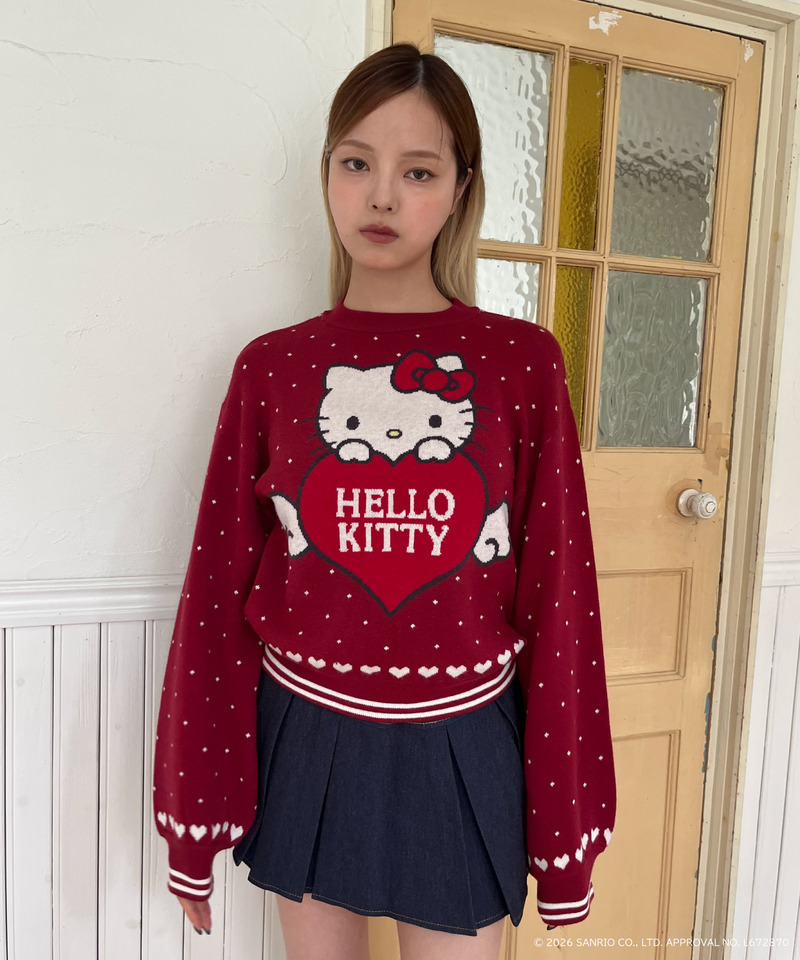 ANGEL【HELLO KITTY】HEART KNIT 詳細画像 レッド 10