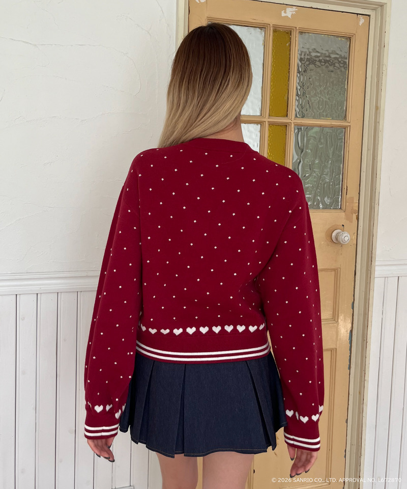 ANGEL【HELLO KITTY】HEART KNIT 詳細画像 レッド 3