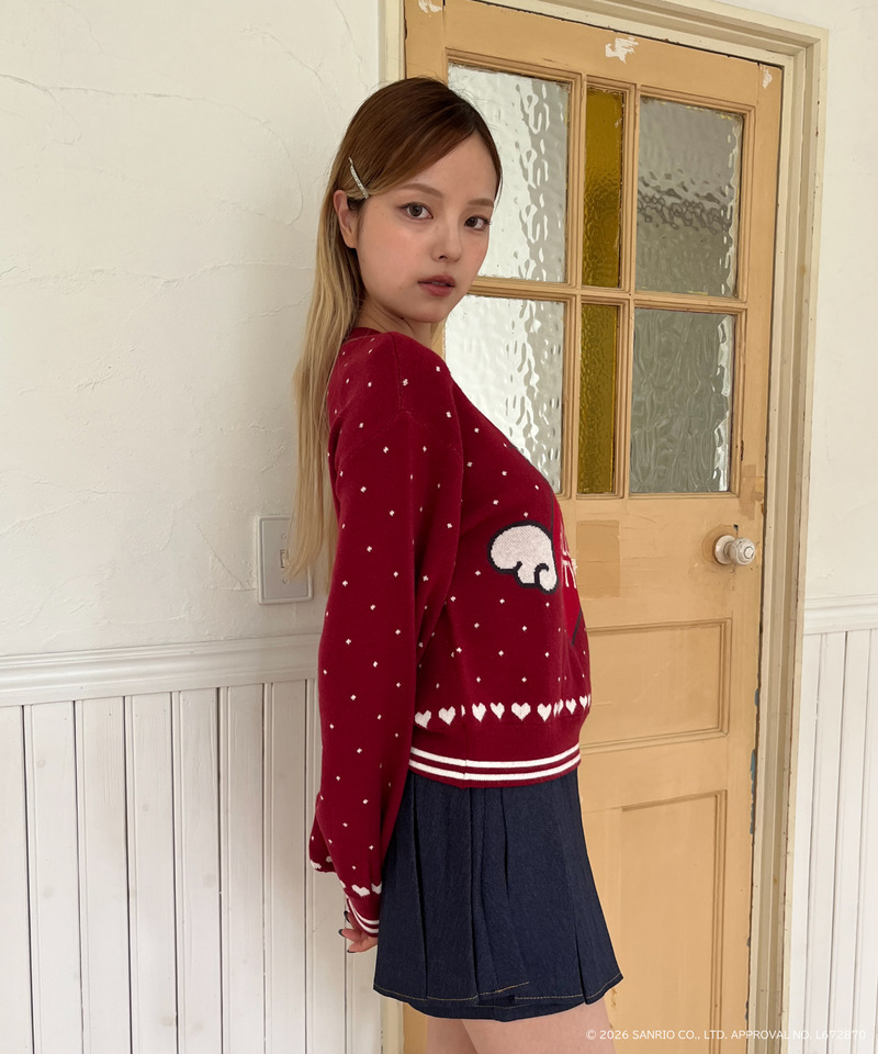 ANGEL【HELLO KITTY】HEART KNIT 詳細画像 レッド 4