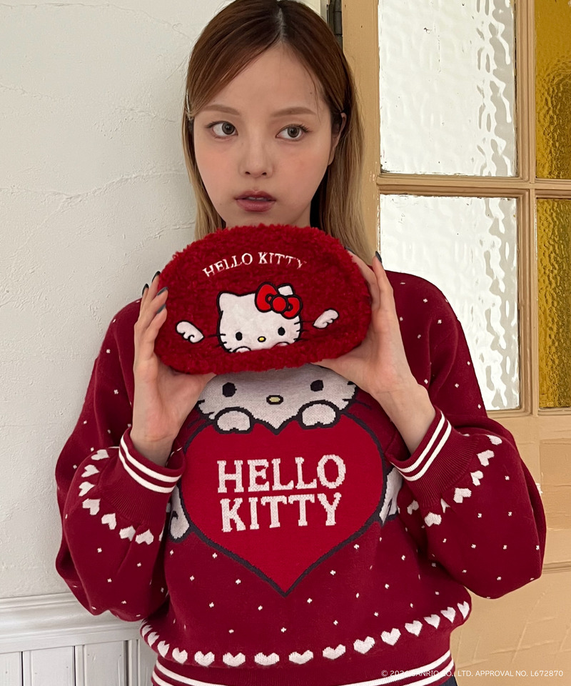 ANGEL【HELLO KITTY】HEART KNIT 詳細画像 レッド 5