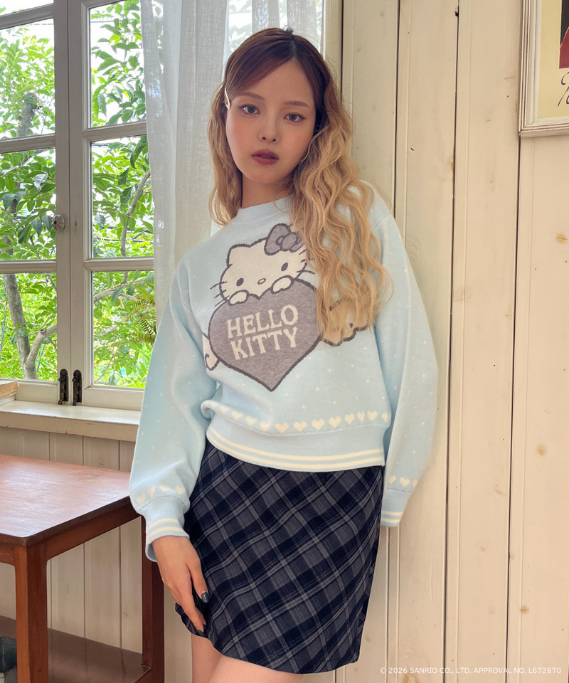 ANGEL【HELLO KITTY】HEART KNIT 詳細画像 ブルー 1