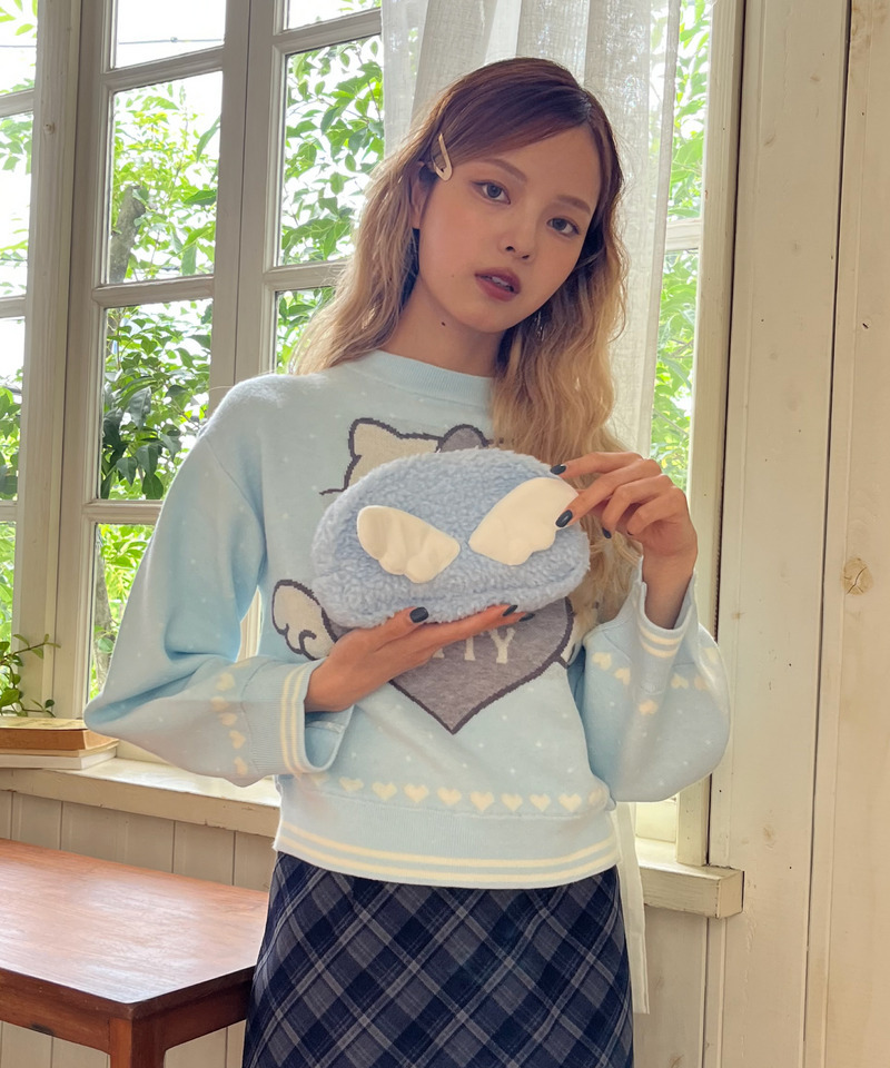 ANGEL【HELLO KITTY】HEART KNIT 詳細画像 ブルー 12