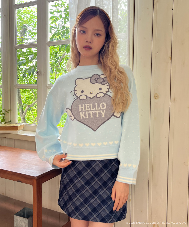 ANGEL【HELLO KITTY】HEART KNIT 詳細画像 ブルー 14