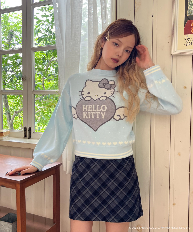 ANGEL【HELLO KITTY】HEART KNIT 詳細画像 ブルー 3