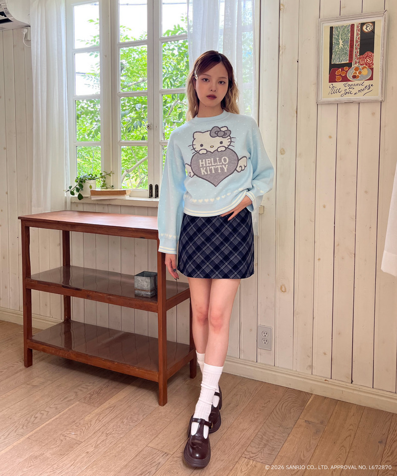 ANGEL【HELLO KITTY】HEART KNIT 詳細画像 ブルー 5