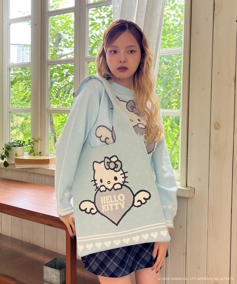 ANGEL【HELLO KITTY】HEART KNIT 詳細画像 ブルー 9