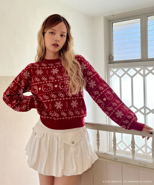 【HELLO KITTY】SNOW KNIT