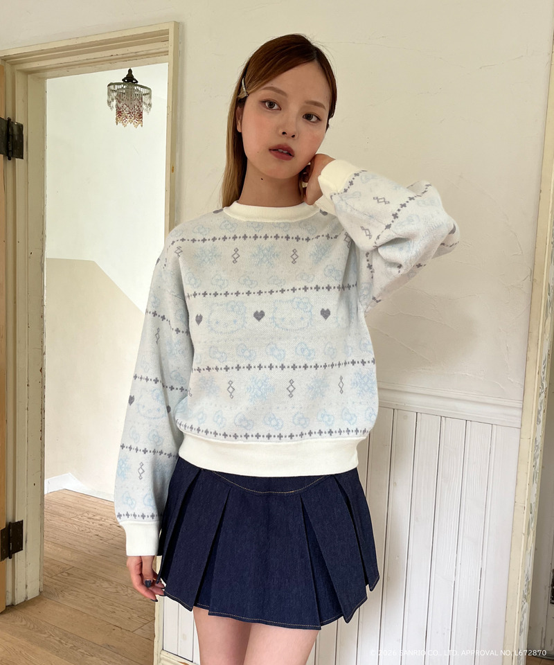 【HELLO KITTY】SNOW KNIT 詳細画像 オフホワイト 3