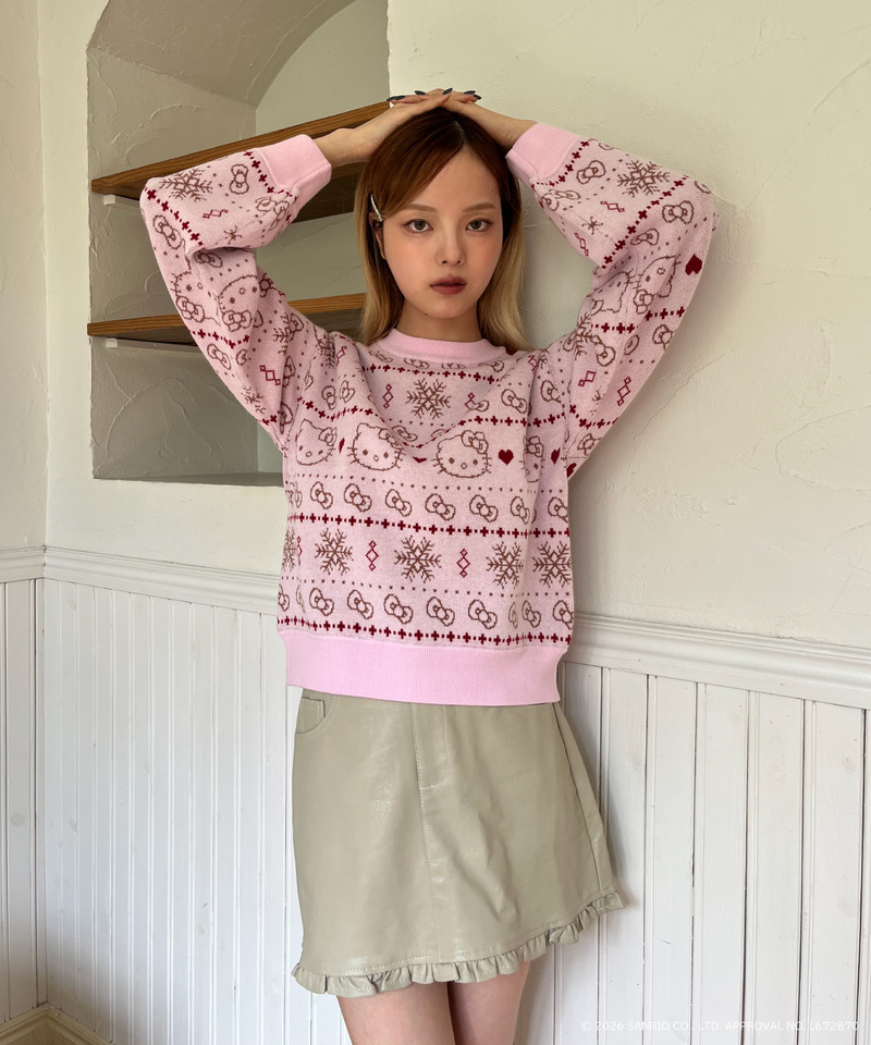 【HELLO KITTY】SNOW KNIT 詳細画像 ピンク 12