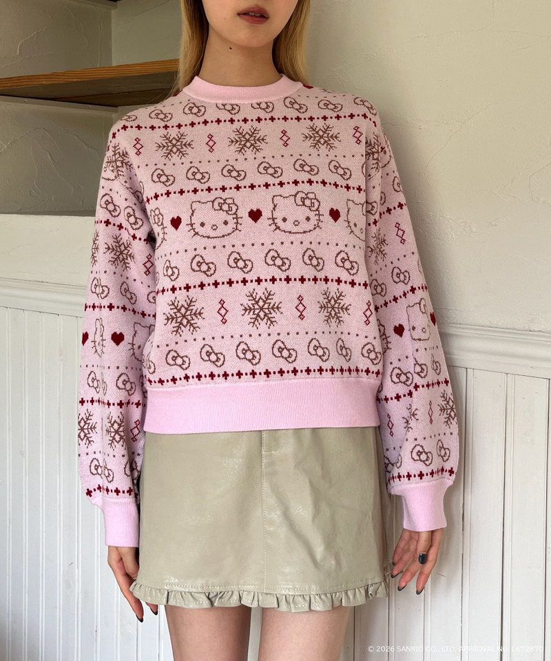 【HELLO KITTY】SNOW KNIT 詳細画像 ピンク 2
