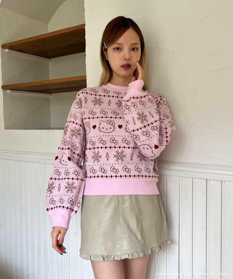 【HELLO KITTY】SNOW KNIT 詳細画像 ピンク 3