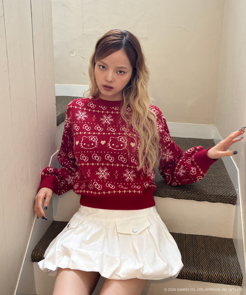 【HELLO KITTY】SNOW KNIT 詳細画像 レッド 10