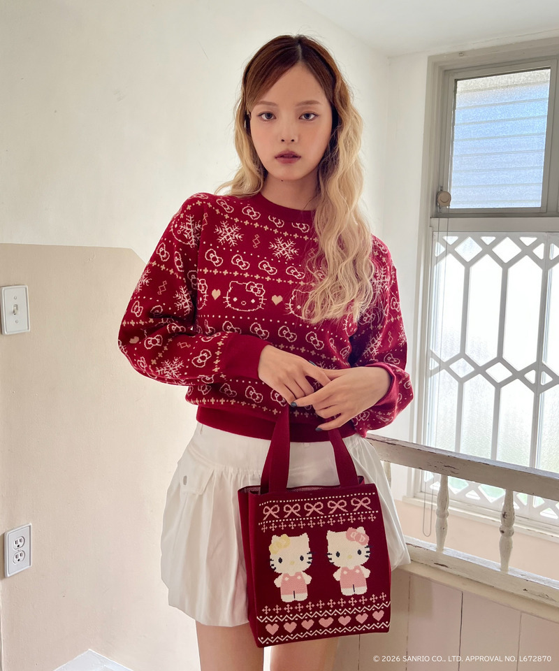 【HELLO KITTY】SNOW KNIT 詳細画像 レッド 3