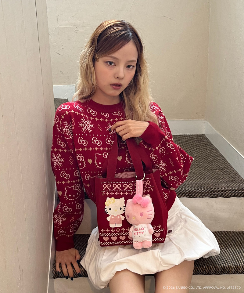 【HELLO KITTY】SNOW KNIT 詳細画像 レッド 6