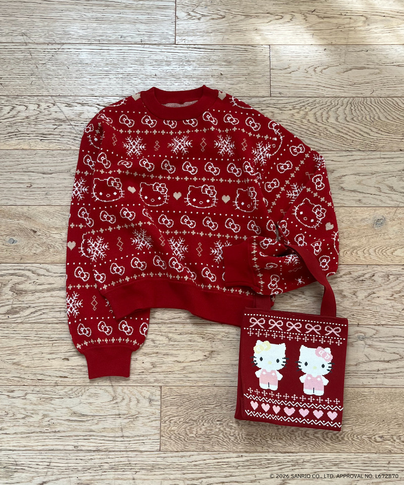 【HELLO KITTY】SNOW KNIT 詳細画像 レッド 8