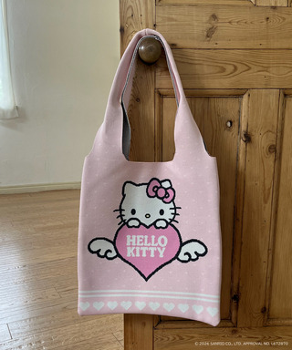 ANGEL【HELLO KITTY】HEART KNIT BAG