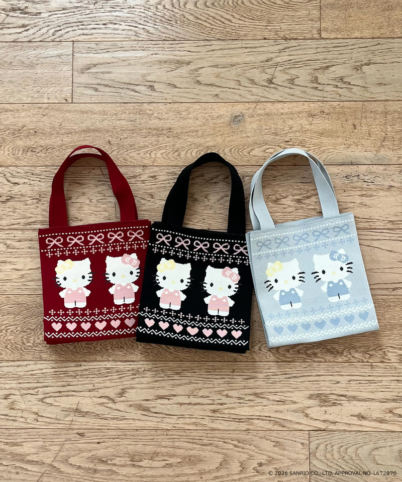 【HELLO KITTY】NORDIC KNIT MINI BAG 詳細画像 レッド 11