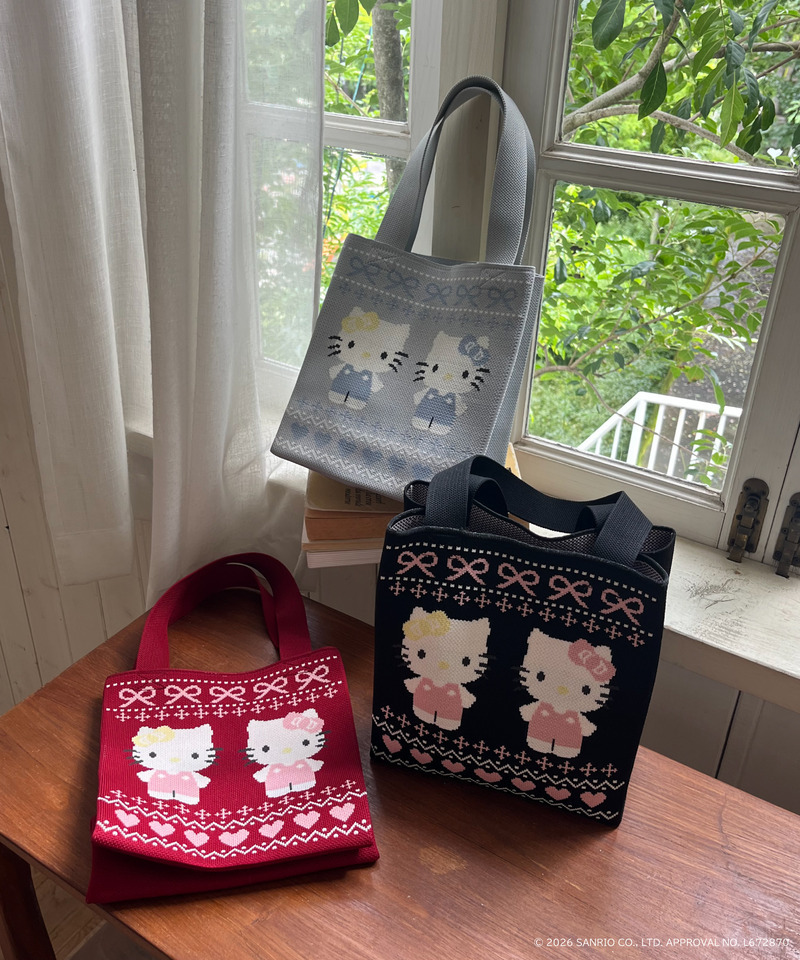 【HELLO KITTY】NORDIC KNIT MINI BAG 詳細画像 レッド 18