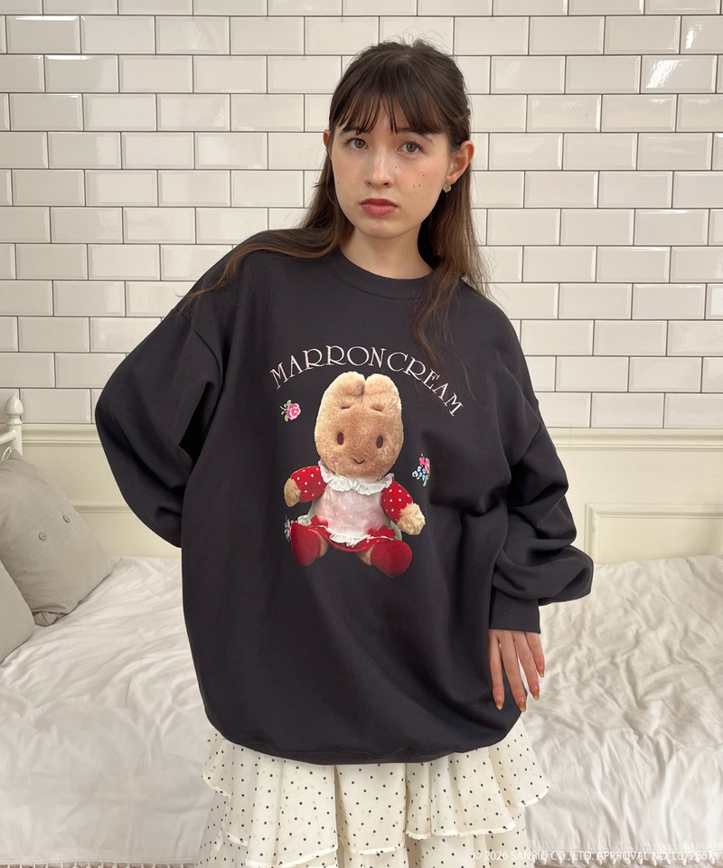 【MARRONCREAM】ぬいぐるみトレーナー 詳細画像 ブラック 1