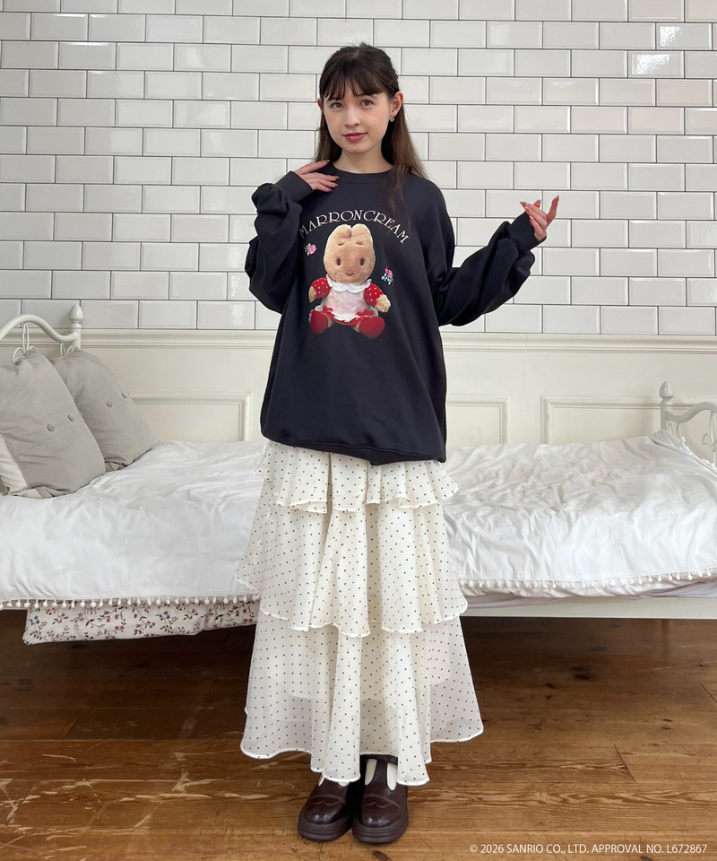 【MARRONCREAM】ぬいぐるみトレーナー 詳細画像 ブラック 5
