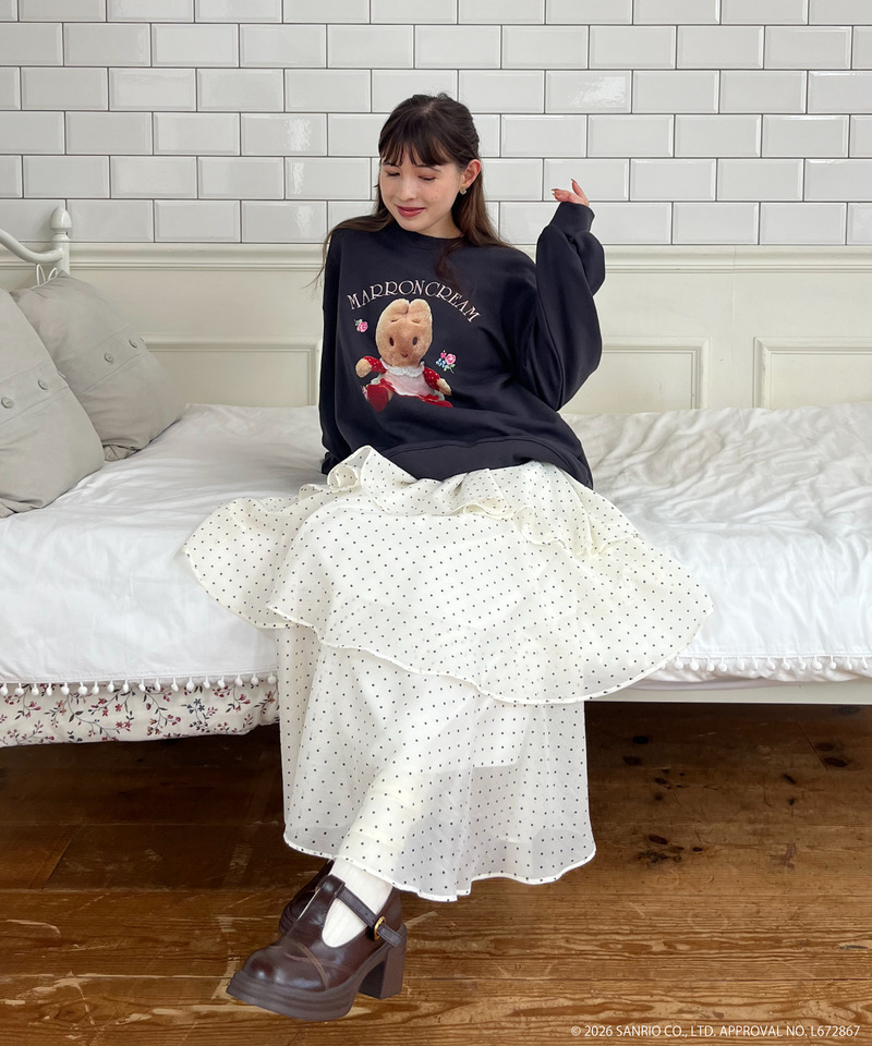 【MARRONCREAM】ぬいぐるみトレーナー 詳細画像 ブラック 6