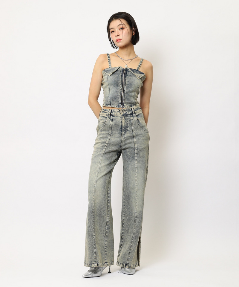 デニムビスチェセットアップ 詳細画像 デニムブルー 1