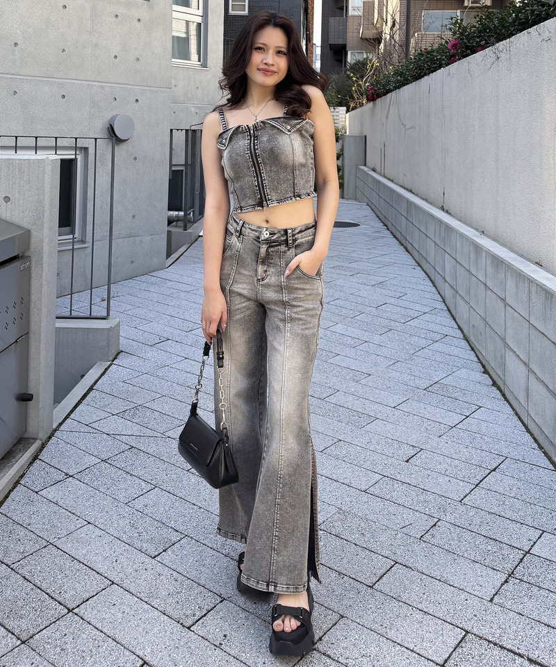 デニムビスチェセットアップ 詳細画像 ブラックデニム 3