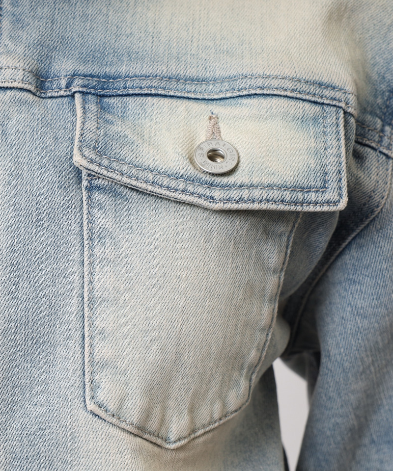 レースアップデニムショートジャケット 詳細画像 デニムブルー 25